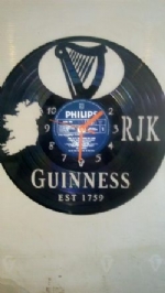 Guinness Themed Vinyl Record Clock