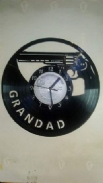 Gun Pistol Vinyl Record Clock