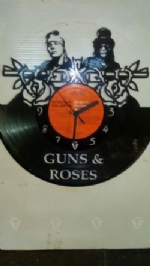 Guns and Roses Vinyl Record Clock