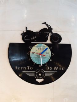 Harley Davidson Bike Vinyl Record Clock