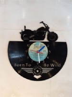 Harley Davidson Bike Vinyl Record Clock