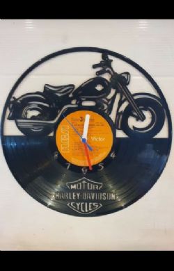 Harley Davidson Motorbike New Themed Record Clock