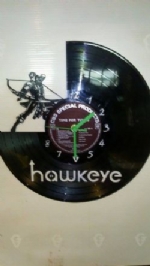 Hawkeye Superhero Vinyl Record Clock