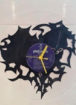 Gothic Heart Themed Record Clock