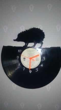 Hedgehog Vinyl Record Clock