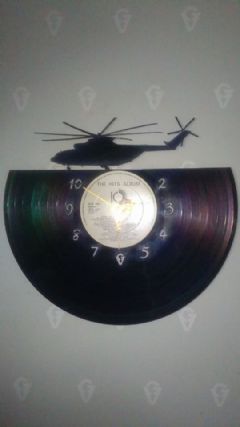 Helicopter Vinyl Record Clock