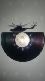 Helicopter Vinyl Record Clock