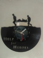 Help For Heros Themed Vinyl Record Clock