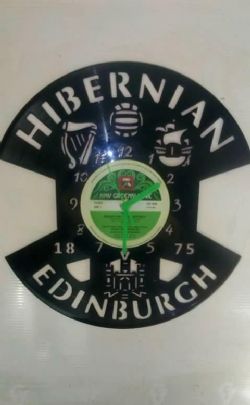 Hibernian Edinburgh FC Badge Themed Record Clock