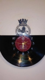 HMS Exeter Vinyl Record Clock