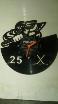 Ice Hockey Vinyl Record Clock