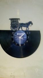 Horse and Gypsy Cart Vinyl Record Clock