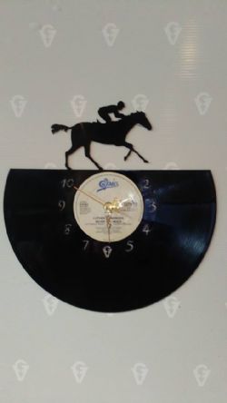Horse Racing Vinyl Record Clock