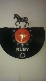 Shire Horse Vinyl Record Clock
