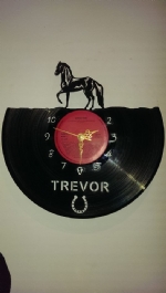 Horse Vinyl Record Clock