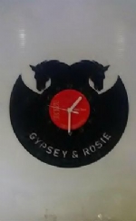 Horses Heads Silhouette Personalised Vinyl Record Clock