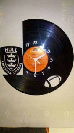 Hull Rangers Rugby Club Vinyl Record Clock