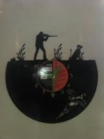 Dog Hunting Scene With Pheasant Vinyl Record Clock