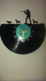 Jack Russell Hunting Dogs Vinyl Record Clock