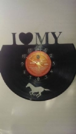 I Love My Horse Vinyl Record Clock