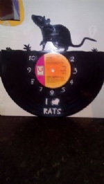 I Love Rats (Top) Vinyl Record Clock