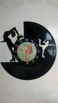 Ice Skater Vinyl Record Clock