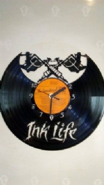 Ink Life Vinyl Record Clock