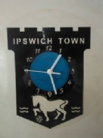 Ipswich Town F.C. Football Badge Themed Vinyl Record Clock