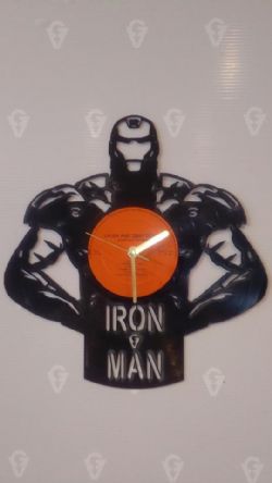 Iron Man Full Superhero Vinyl Record Clock