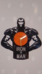 Iron Man Full Superhero Vinyl Record Clock