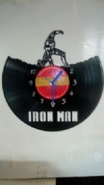 Iron Man Marvel Superhero Themed Vinyl Record Clock