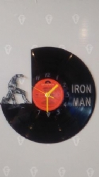 Iron Man Side Superhero Vinyl Record Clock