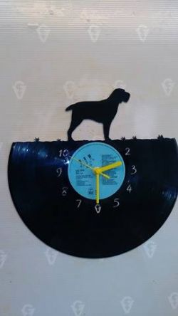 Italian Spinone Themed Vinyl Record Clock