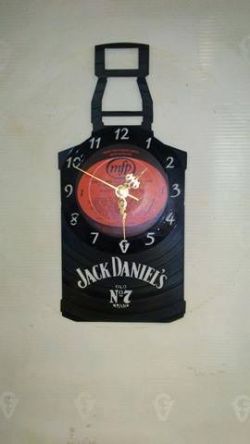 Jack Daniels Vinyl Record Clock