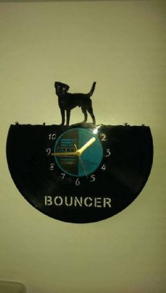 Jack Russell Dog Vinyl Record Clock