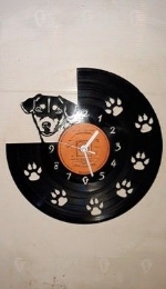 Jack Russel Portrait Paws Themed Vinyl Record Clock