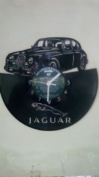 Jaguar MK2 Classic Car Vinyl Record Clock