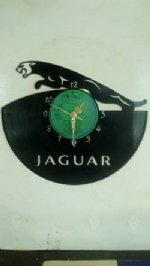 Jaguar Car Badge Vinyl Record Clock