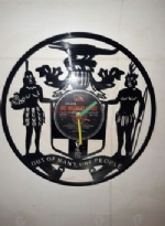 Jamaica Coat of arms Themed Vinyl Record Clock