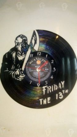 Jason Friday The 13th Vinyl Record Clock