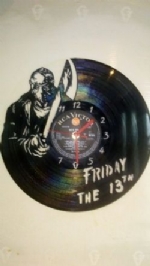 Jason Friday The 13th Vinyl Record Clock