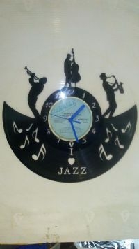 Jazz Band Curve Vinyl Record Clock