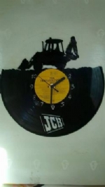 JCB Digger Vinyl Record Clock