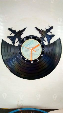 Double Jet Vinyl Record Clock