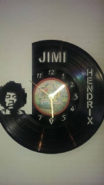Jimi Hendrix Vinyl Record Clock