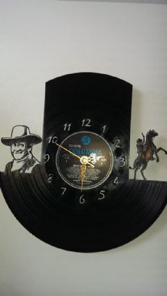 John Wayne Cowboy Vinyl Record Clock