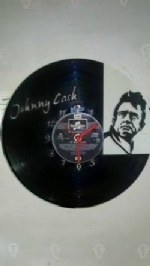 Johnny Cash (Right) Vinyl Record Clock