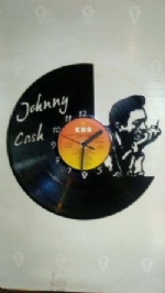 Johnny Cash Vinyl Record Clock