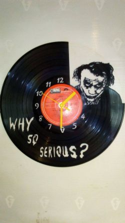 Joker Vinyl Record Clock