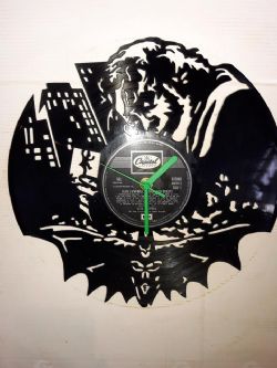 Joker Over Batman Themed Vinyl Record Clock
